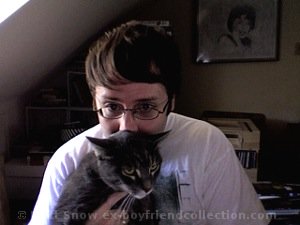 Ex-Boyfriend founder Matt Snow with cat Oliver