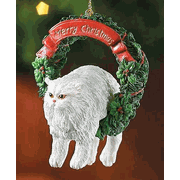 Persian cat Christmas ornament